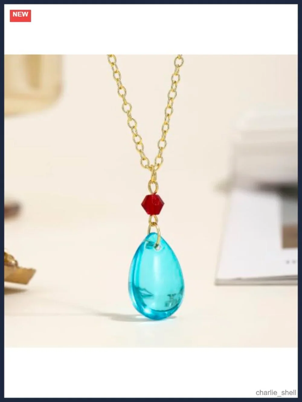 Teardrop Necklace Costume Jewelry Cosplay Accessory